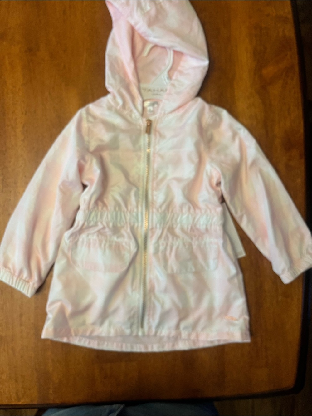 Tahari Light Pink Hooded Kids Raincoat